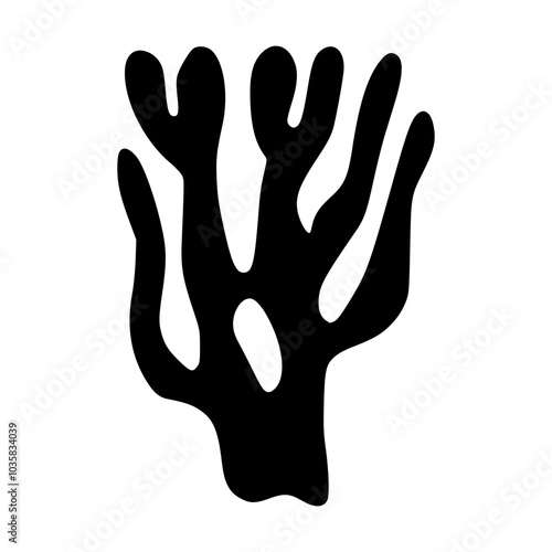 Simple vector illustration of coral, perfect for ocean-themed designs, marine life concepts, or underwater graphics with a clean, minimalist style.