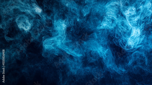 Abstract Blue Smoke Background Texture for Design and Art