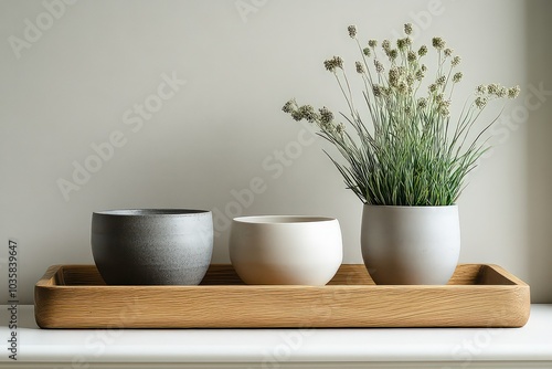  minimalist wooden tray with clean, sharp edges, resting on a white backdrop, offering a modern and simple aesthetic for home decor or serving.