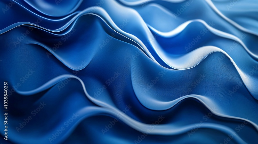 Obraz premium Blue abstract wavy background