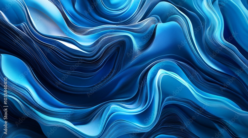 Obraz premium Blue abstract wavy background