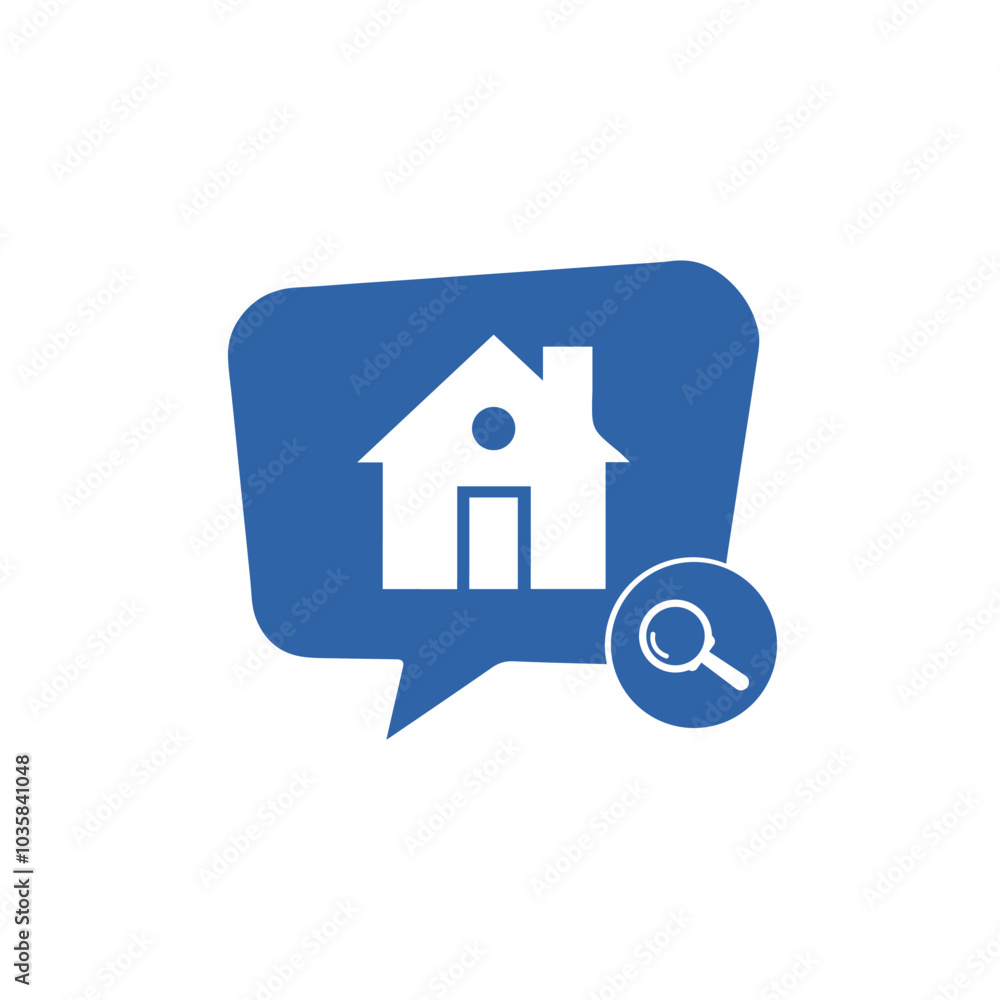 Address icon with research sign. Address icon and explore, find, inspect symbol. Vector icon Address icon with research sign. Address icon and explore, find, inspect symbol. Vector icon