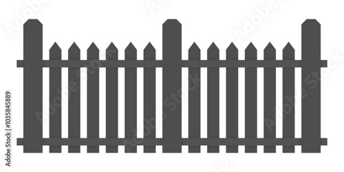 picket fence silhouette design for gardens