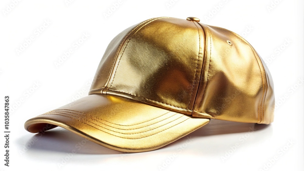 Fototapeta premium Luxurious golden baseball cap