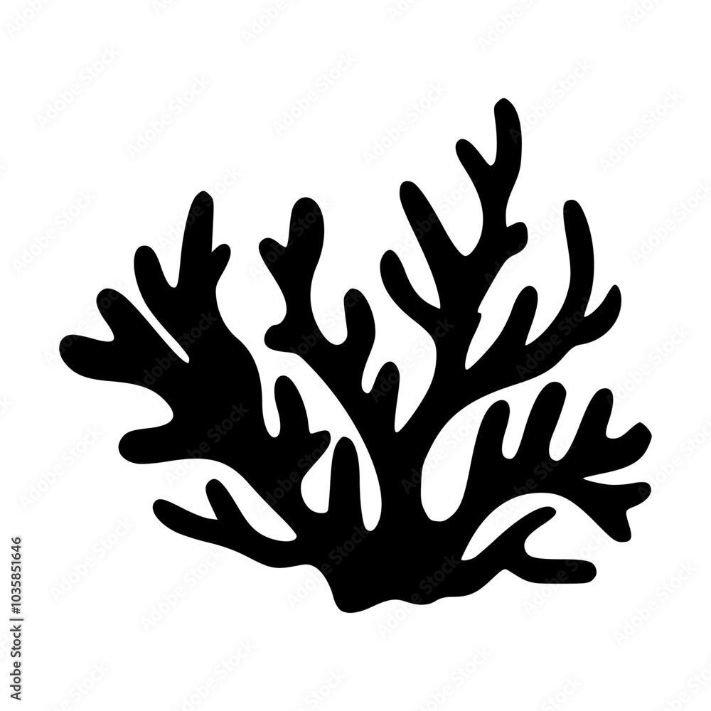 Simple vector illustration of coral, perfect for ocean-themed designs, marine life concepts, or underwater graphics with a clean, minimalist style. Simple vector illustration of coral, perfect for ocean-themed designs, marine life concepts, or underwater graphics with a clean, minimalist style.