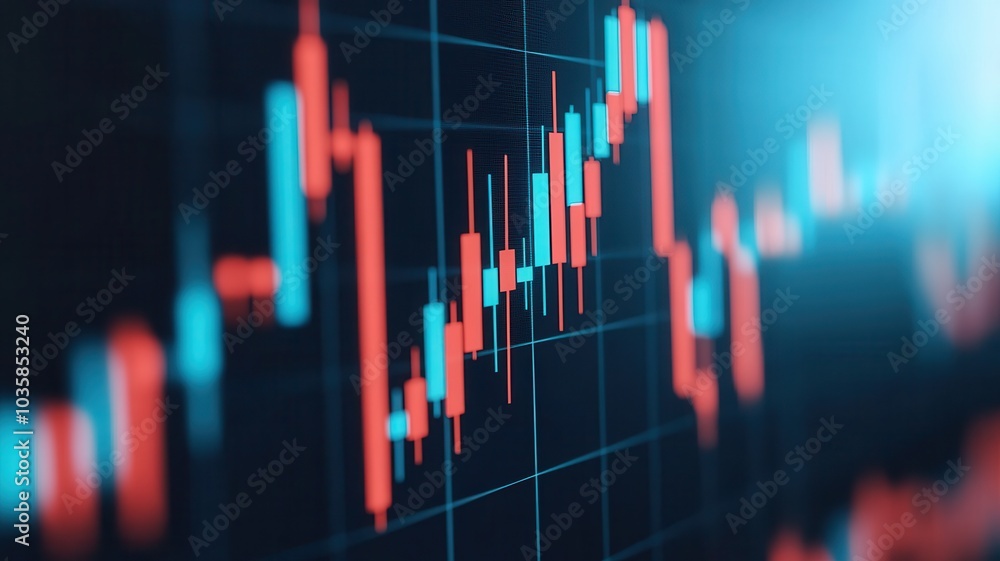 Disruptive tech breaking into financial charts, innovation-powered investment, 3D illustration Disruptive tech breaking into financial charts, innovation-powered investment, 3D illustration