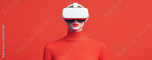 Virtual reality and investment landscape, disrupting traditional markets, 3D illustration  photo