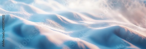 Abstract Snow Texture: White and Blue Winter Landscape Background