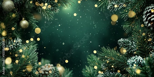 Wallpaper Mural Green backgraund for Christmas and New Year celebration Torontodigital.ca