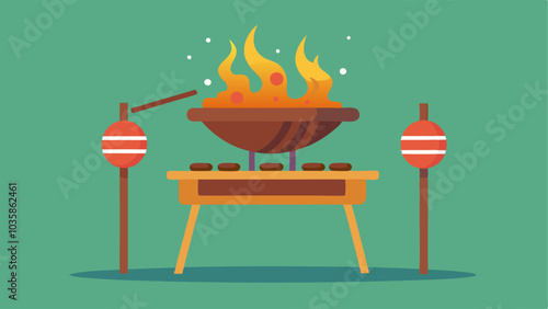 The aroma of grilled meats wafting from a barbecue stand.