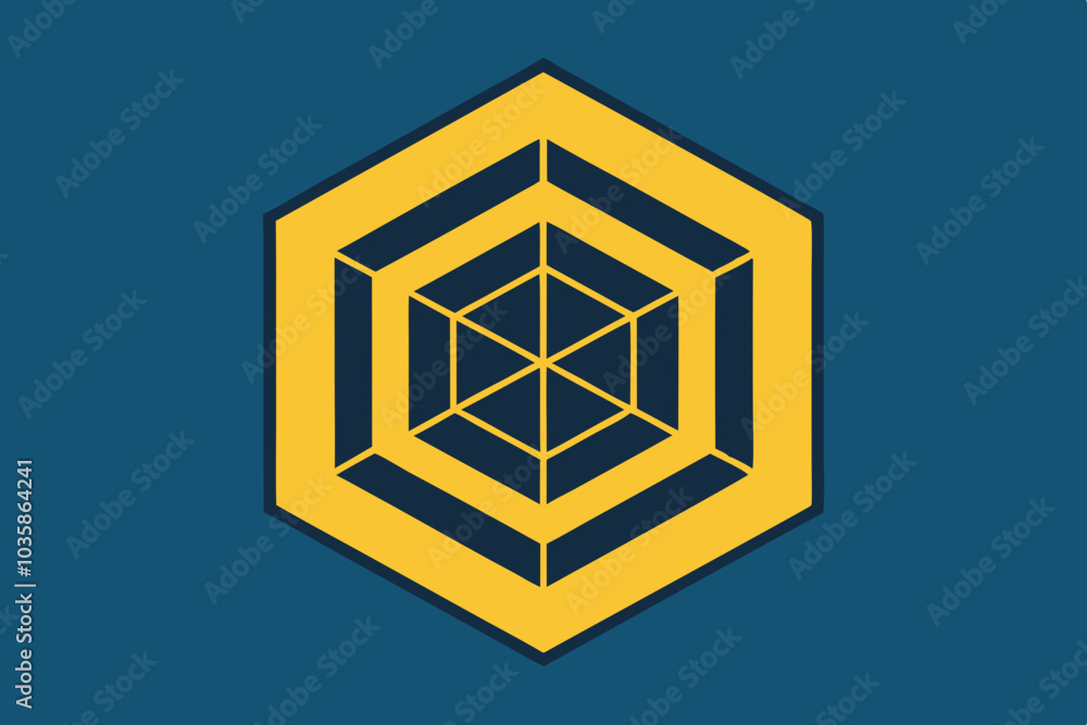 Vector Illustration Hexagon Grid Logo Vector Illustration Hexagon Grid Logo
