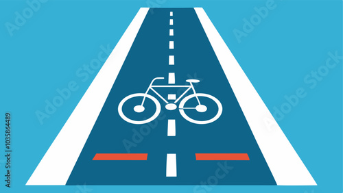 Wide Path with Markings An illustration of a wide biking path with bright clear markings indicating lanes for adaptive bicycles and tricycles making it easy for users to navigate.