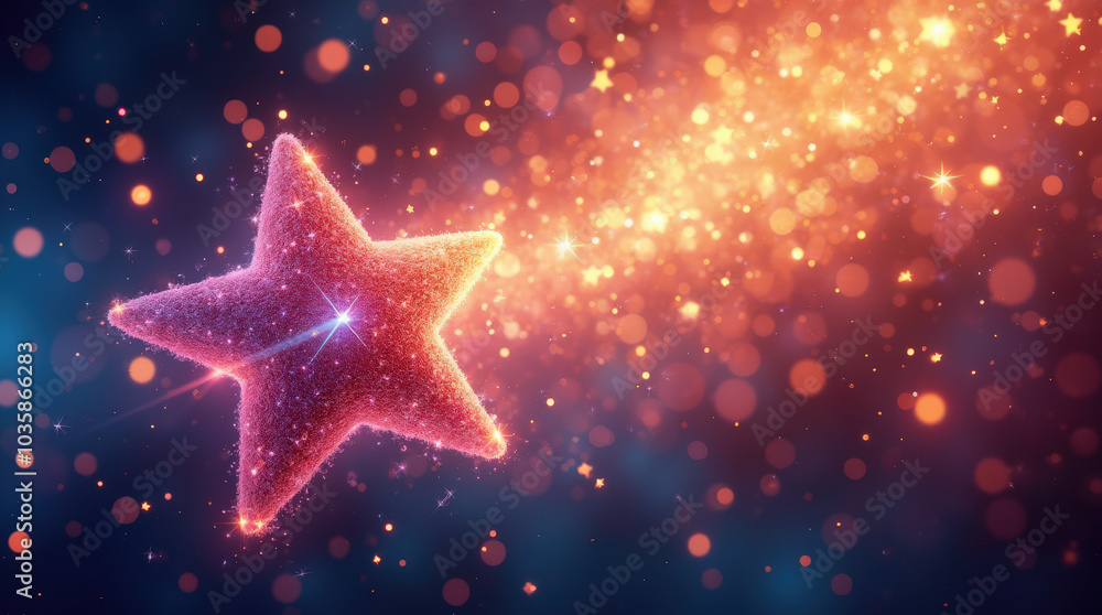 Magical Abstract Background with Glittering Stars and Cosmic Energy for Festive Occasions Magical Abstract Background with Glittering Stars and Cosmic Energy for Festive Occasions