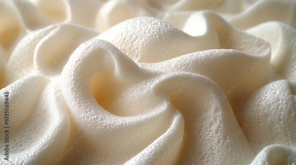 whipped cream texture evenly spread with gentle peaks and valleys that create a tactile roughness glistening with a hint of light showcasing creamy softness whipped cream texture evenly spread with gentle peaks and valleys that create a tactile roughness glistening with a hint of light showcasing creamy softness