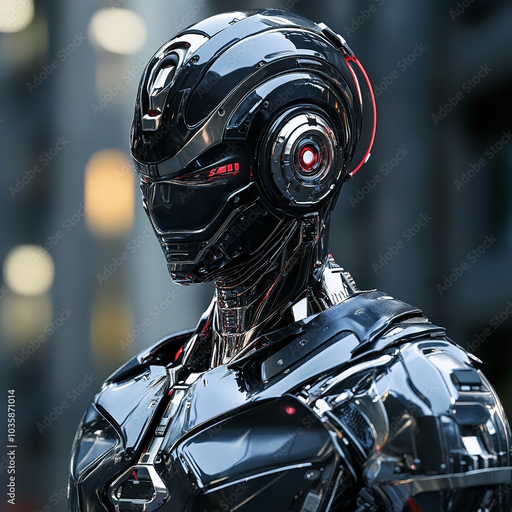 AI Robot Head with digital brain outside. Artificial intelligence and future technology concept AI Robot Head with digital brain outside. Artificial intelligence and future technology concept