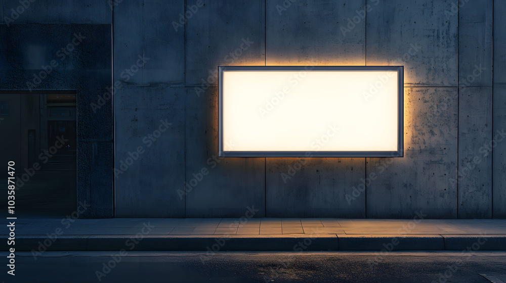 Modern illuminated citylight display against a concrete wall, showcasing a minimalist white layout, soft shadows enhancing its elegance. Modern illuminated citylight display against a concrete wall, showcasing a minimalist white layout, soft shadows enhancing its elegance.
