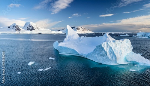 icebergs in the arctic ocean