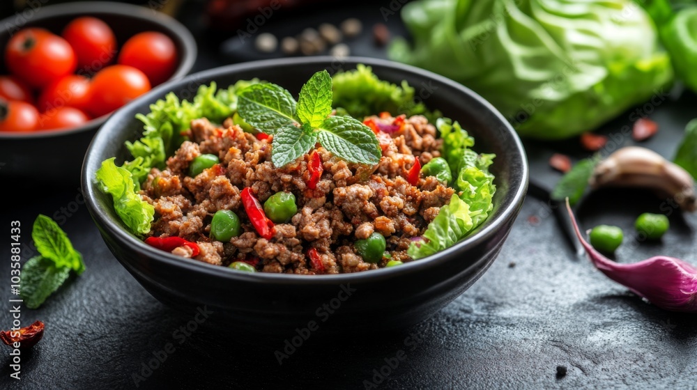 Fresh and Flavorful Minced Meat Salad Bowl Fresh and Flavorful Minced Meat Salad Bowl