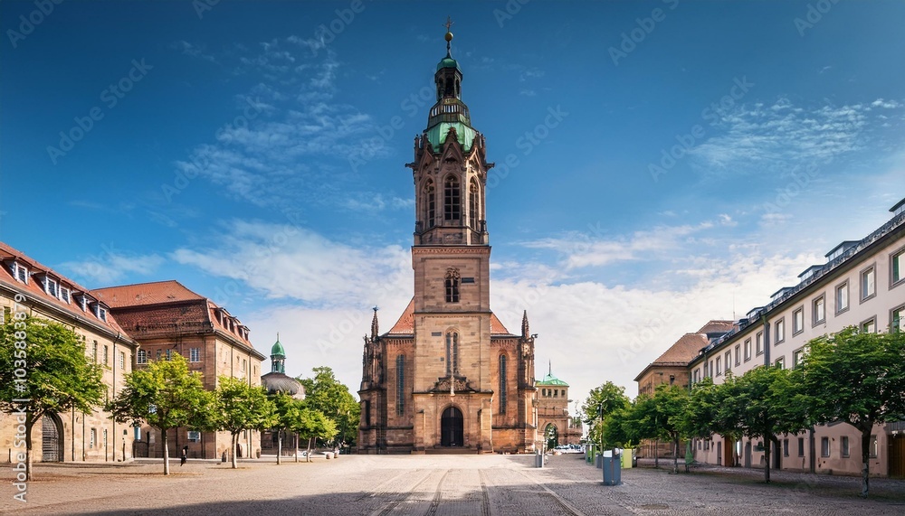 Fototapeta premium stiftskirche church in stuttgart germany travel destination