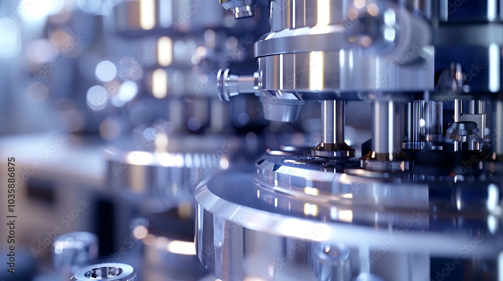 High-definition close-up of metallic scientific instruments, showcasing the precision and detail in a lab environment High-definition close-up of metallic scientific instruments, showcasing the precision and detail in a lab environment
