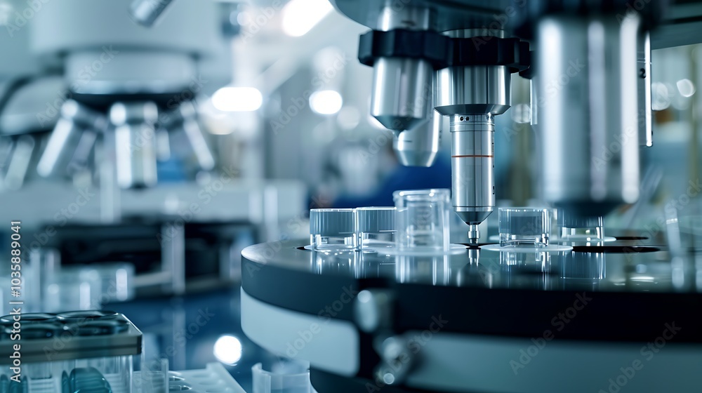 High-definition shot of precision lab tools, emphasizing the sharpness and clarity of scientific instruments High-definition shot of precision lab tools, emphasizing the sharpness and clarity of scientific instruments