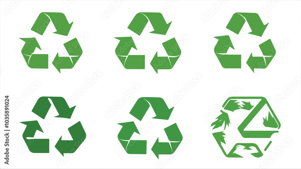 Set of recycle icon. Recycle symbol Rotation arrow pack. Reuse cycle. Vector eco icons for packaging products. Set of recycle icon. Recycle symbol Rotation arrow pack. Reuse cycle. Vector eco icons for packaging products.