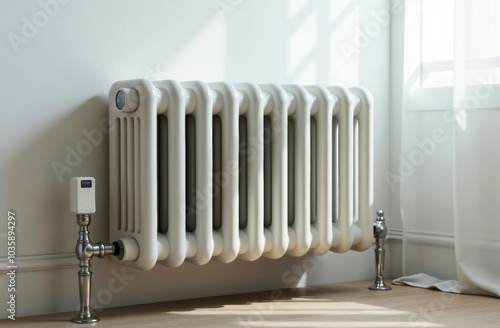 Wallpaper Mural multi-section white water heating radiator or heating battery Torontodigital.ca