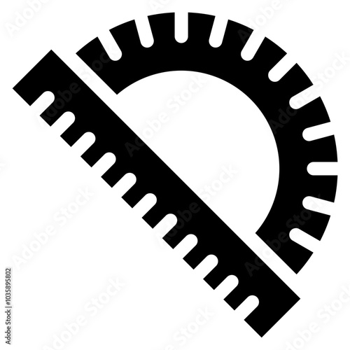 Protractor  Icon Element For Design