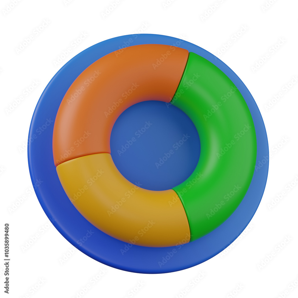 Obraz premium 3d render Donut Chart illustration