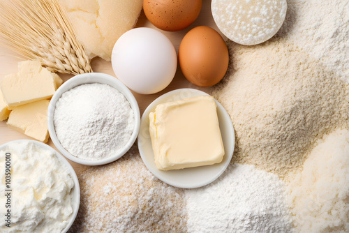 Wheat, Egg Whites, Sugar, and Butter – Essential Ingredients for Baking and Cooking