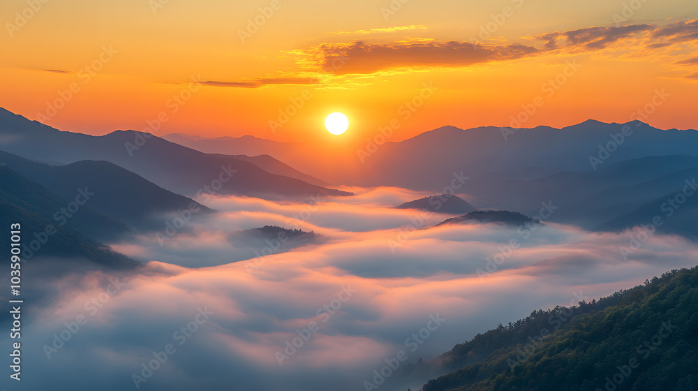 Capturing the Majestic Sunrise Over Mountains Capturing the Majestic Sunrise Over Mountains