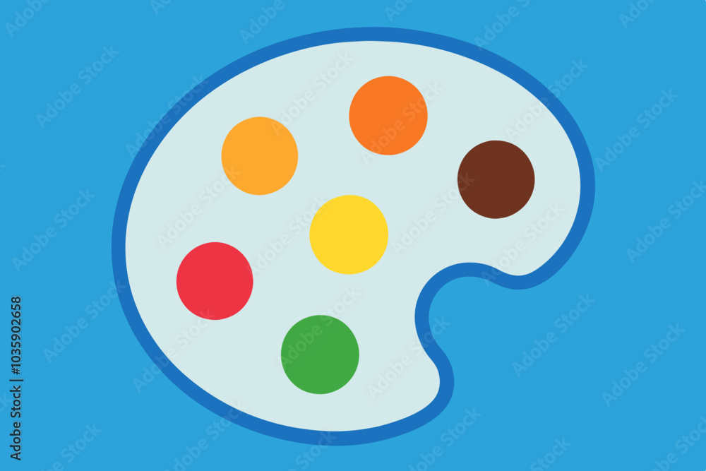 Creative Painter’s Palette Vector Illustration