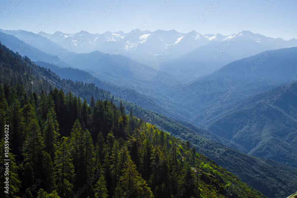 View from the top of mountain in Kings Canyon View from the top of mountain in Kings Canyon