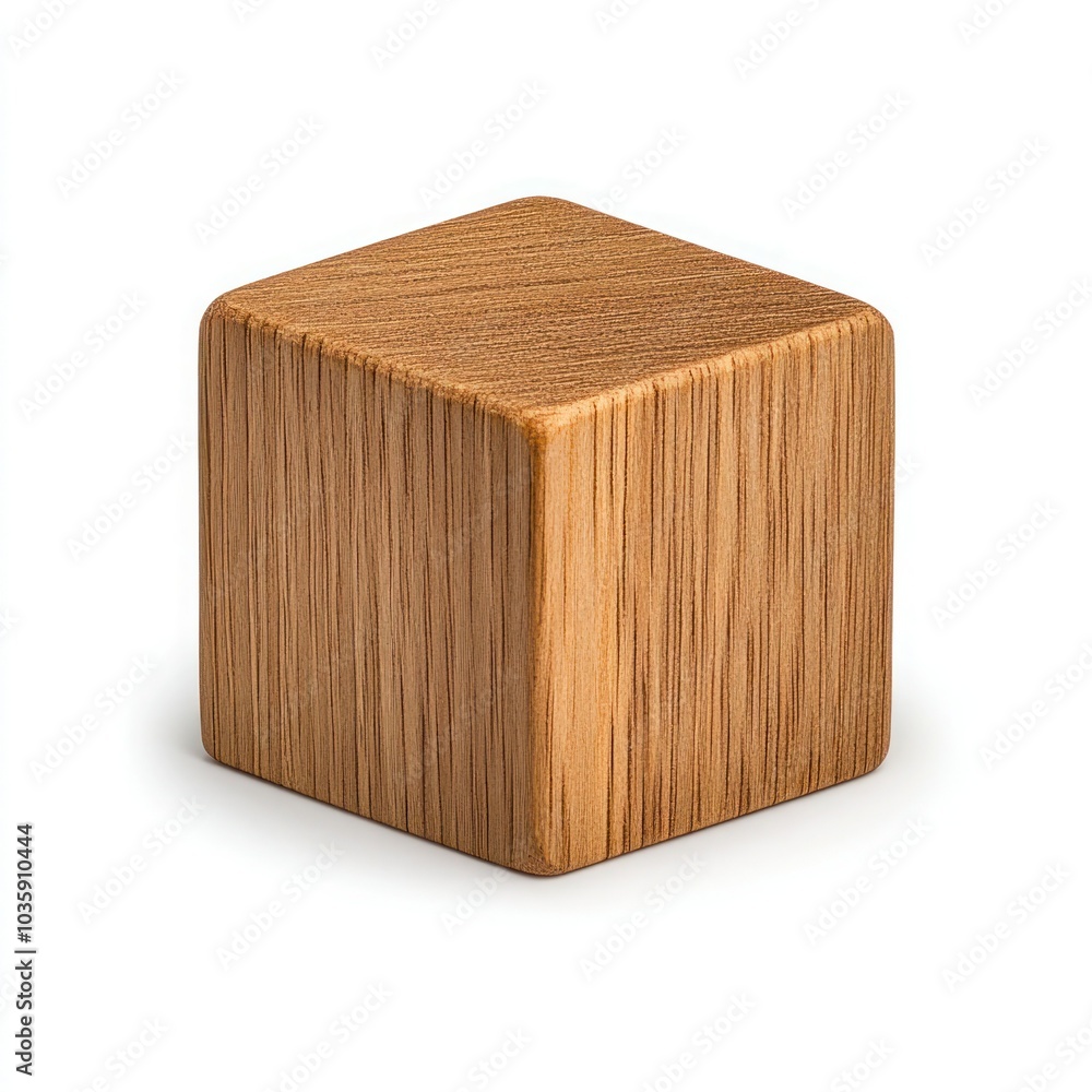 Versatile Wooden Cube for Various Conceptual Ideas - Isolated on White Background Versatile Wooden Cube for Various Conceptual Ideas - Isolated on White Background