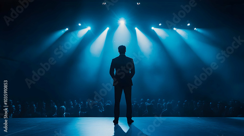 person on stage