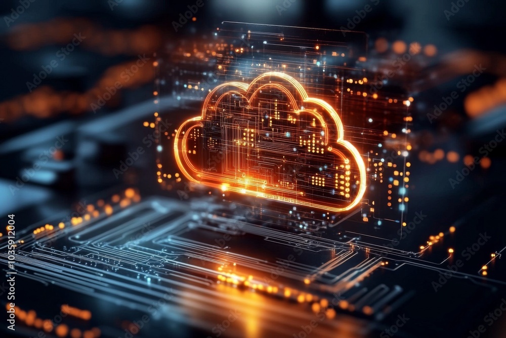 Obraz premium The Crucial Role of Cybersecurity in Cloud Computing 