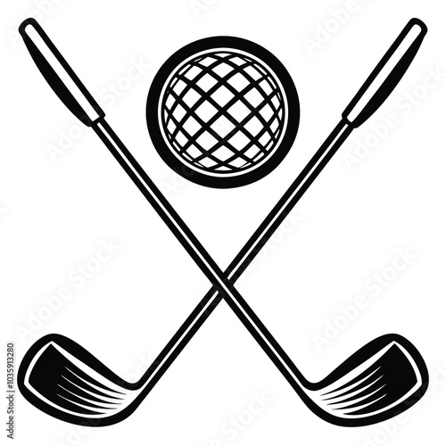 badminton racket and ball silhouette vector illustration