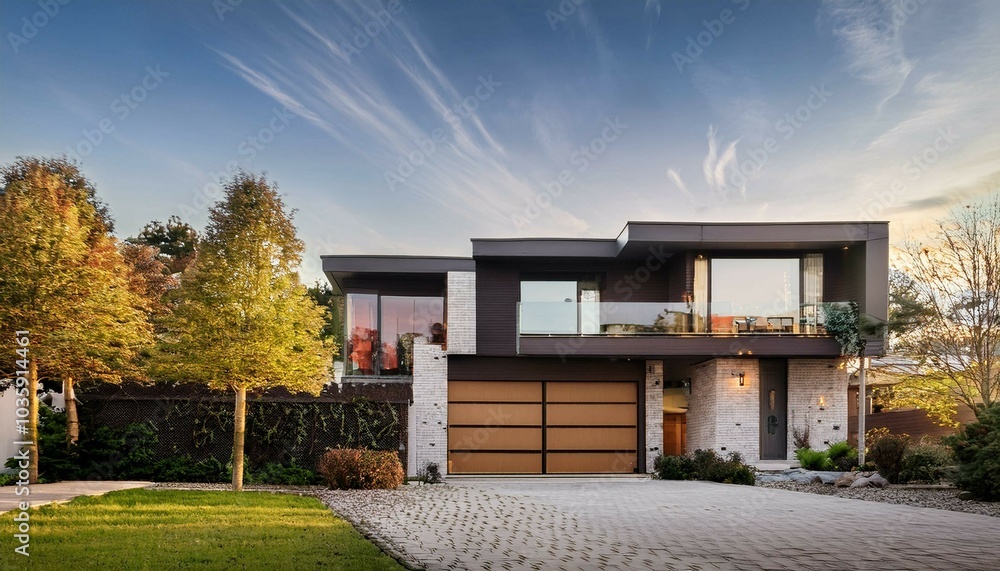 modern house with garden modern house with garden