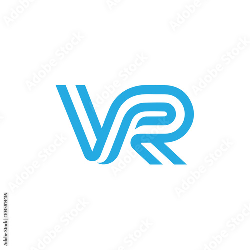 vpr logo design vector template, initial vpr letter logo design, vpr icon for business, Initial VR Logo Design Vector photo