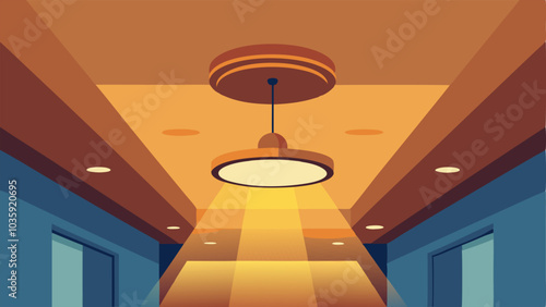 The ceiling was lined with recessed lighting casting a warm and inviting glow throughout the room.