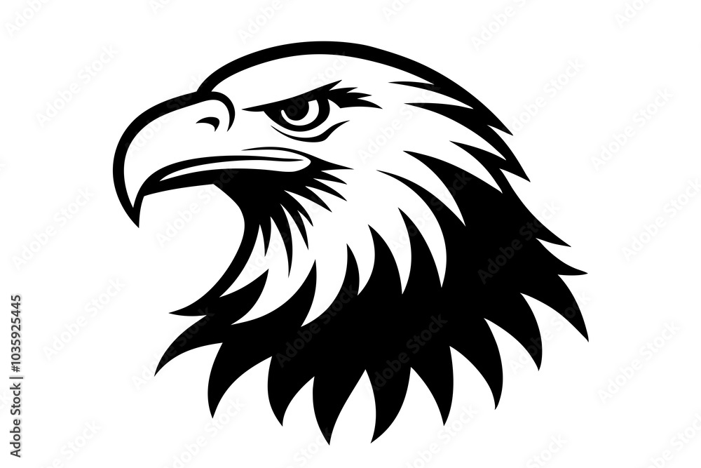 Bald Eagle icon on white background Bald Eagle icon on white background