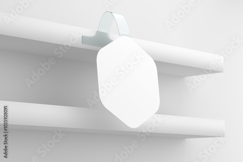 Blank White Wobbler Mockup - 3D Illustration Render