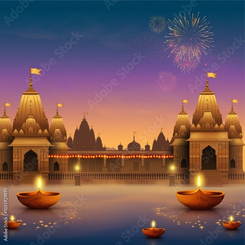 Happy Kartik Purnima Festival Background. Kartik Purnima creative concept.
 photo