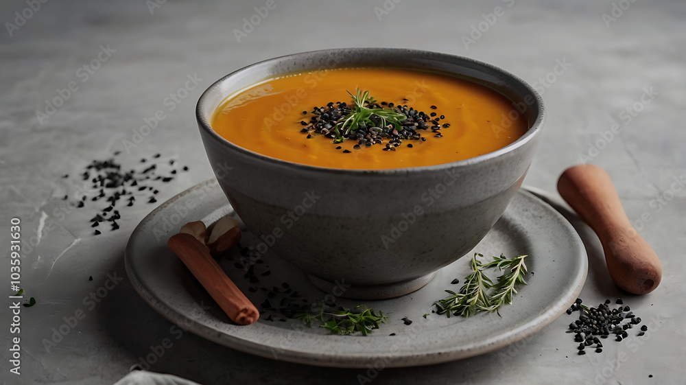 A Bowl of Warm Soup Tonkatsu Ramen Dish Topping and Boiled Saffron Infused Oats Background A Bowl of Warm Soup Tonkatsu Ramen Dish Topping and Boiled Saffron Infused Oats Background