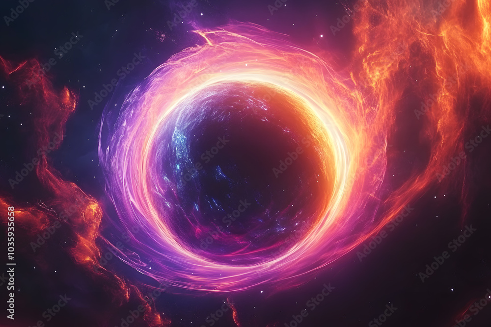 Abstract glowing galaxy energy tunnel in space background Abstract glowing galaxy energy tunnel in space background