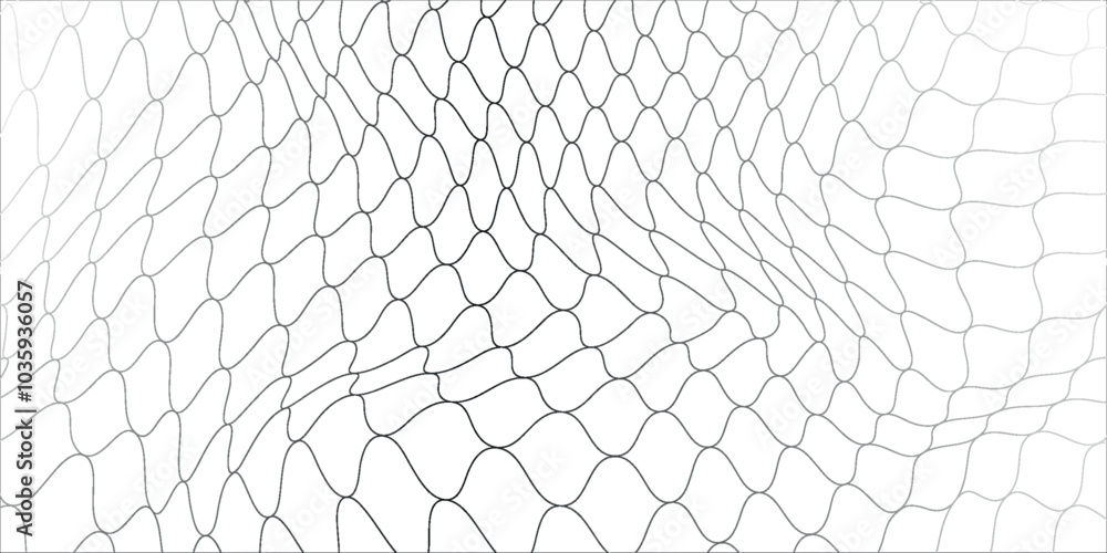 Wavy Lines Op Art Pattern. Abstract Black and White Textured Background.