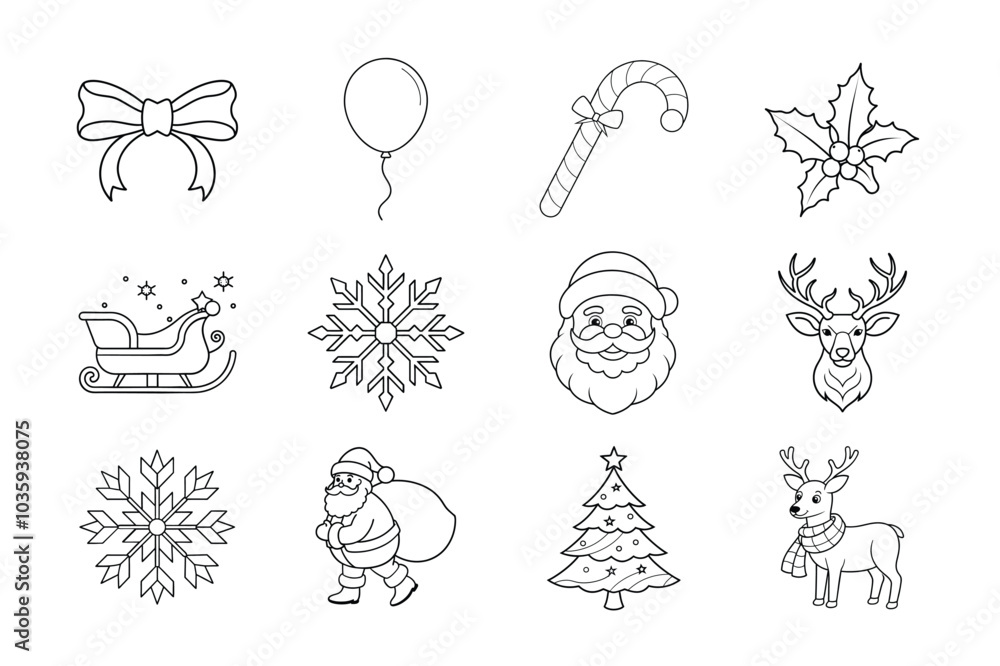 Christmas Vector Icon Set | Festive Holiday Icons Collection | Seasonal Christmas Graphics for Design Projects Christmas Vector Icon Set | Festive Holiday Icons Collection | Seasonal Christmas Graphics for Design Projects