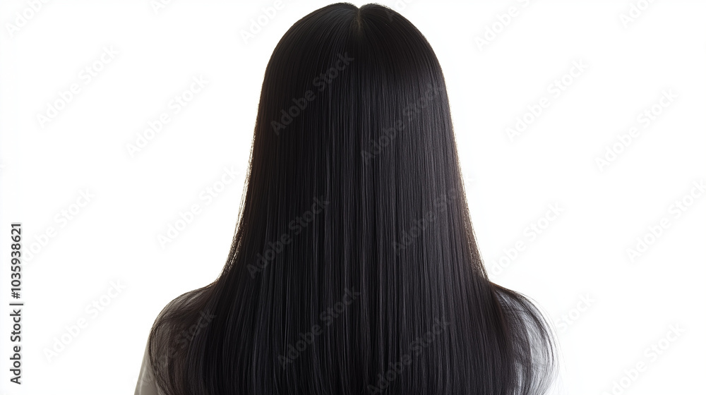 Naklejka premium long hair isolated on white