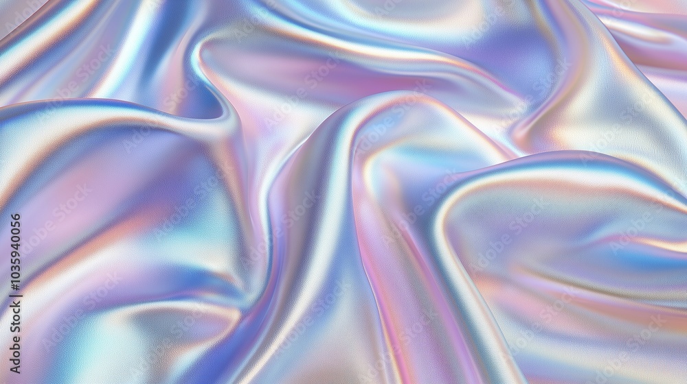 Smooth silk fabric with a glossy, reflective texture, in soft pastel tones. Smooth silk fabric with a glossy, reflective texture, in soft pastel tones.