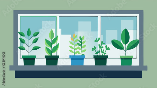 Plants line the windowsills bringing a touch of greenery and life to the otherwise sterile environment.